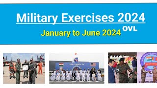 Military Exercises 2024  January to June 2024  6 Months Current Affairs 2024 [upl. by Ainat473]