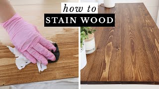 How to Stain Wood  Easy Tips for Staining Wood amp Getting a Beautiful Finish [upl. by Natsirhc]