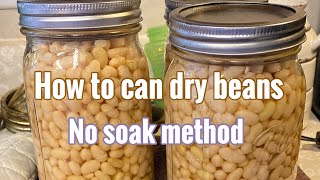 Pressure canning dry beans No Soak Method [upl. by Ainahs]