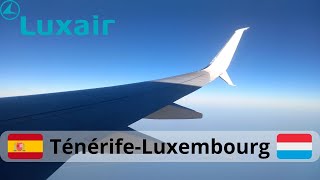 Flight Report TénérifeLuxembourg Luxair Economy Class [upl. by Yllod]