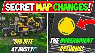 NEW FORTNITE SECRET MAP CHANGES quotTHE GOVERNMENT RETURNSquot  quotDIG SITE NUMBER 2quot Season 8 Storyline [upl. by Areval]