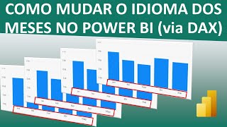 Como Mudar o Idioma dos Meses no Power BI [upl. by Ahswat]