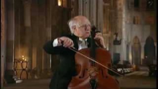 Rostropovich Plays Bach 1ii Allemande [upl. by Pudens]