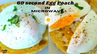 Perfect Egg Poach In Microwave Just In 60 SECONDS  How To Poach An Egg In Microwave [upl. by Dalury]