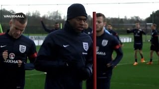 ENGLAND WARMING UP FOR WEMBLEY Gerrard Rooney amp rest of squad train ahead of Denmark match [upl. by Jeremias]