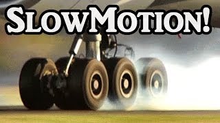 Slowmotion Landings Boeing 777 Airbus A340 Boeing 757 ect Full HD1080p [upl. by Thurlough998]