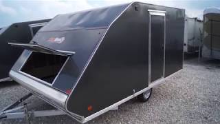 2018 SNOPRO 101x12 Hybrid Aluminum Enclosed 2 Place Snowmobile Trailer with Extreme Weather Package [upl. by Lyrahc]