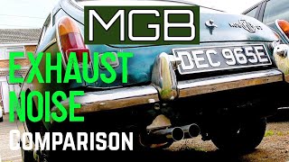 MGB Exhaust Comparison Standard Vs Performance with Twin Tail Pipes [upl. by Williamson]