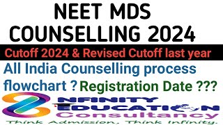 NEET MDS Counselling 2024 Schedule Registration Dates Admission flowchart [upl. by Adnoluy]