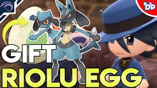 HOW TO GET RIOLU in Pokemon Brilliant Diamond and Shining Pearl [upl. by Acilegna]