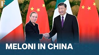 Italian PM Giorgia Meloni in China To Meet President Xi Jinping [upl. by Leanora]