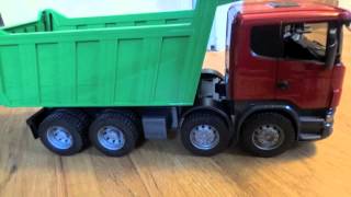 Bruder Scania RSeries Dump Truck 03550 Review [upl. by Lleraj]