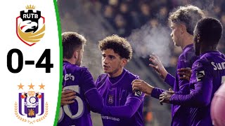 Tubize vs Anderlecht 04 All Goals and Extended Highlights [upl. by Ynaitirb461]