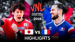 🇯🇵 JAPAN vs FRANCE 🇫🇷  GOLD MEDAL MATCH  Highlights  Mens VNL 2024 [upl. by Yrallam626]