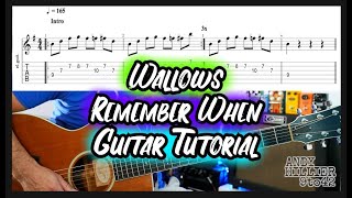 How to play Wallows  Remember When Guitar Lesson Tutorial with TAB [upl. by Adnohs305]