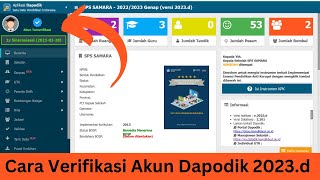 Terbaru Cara Verifikasi Akun Dapodik 2023d [upl. by Ajaj]