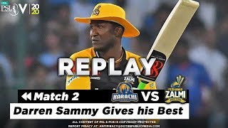 Daren Sammy Batting Highlights  Karachi Kings vs Peshawar Zalmi  Match 2  HBL PSL 5  2020  MA2 [upl. by Notsirk332]