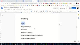 Innehållsförteckning med Google doc [upl. by Akiner201]