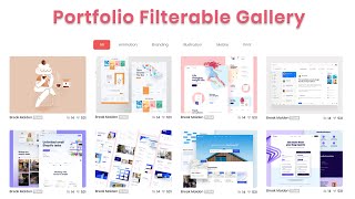 Portfolio Filter Image Gallery using HTML CSS amp jQuery  Filterable Image Gallery  Lightbox Effect [upl. by Macomber552]