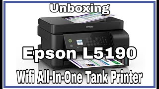 Epson L5190 AllInOne Wifi Tank Printer  Unboxing [upl. by Deming526]