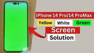 iPhone 14 pro max GreenYellowWhite Screen Solution  iPhone Green Screen After Update Fixed [upl. by Aket]