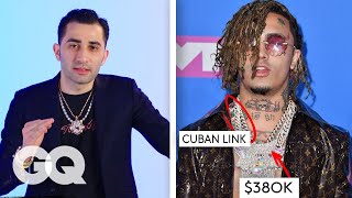 Jewelry Expert Critiques Rappers Chains  Fine Points  GQ [upl. by Ramilahs]