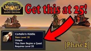 Get Cortellos Riddle Scroll at 25  Season of Discovery Phase 2 Prep  classicwow [upl. by Aisiat776]