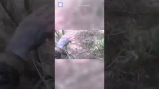 Frightened Russian soldier runs for his life after Ukraine drone explodes in front of him [upl. by Htidra]