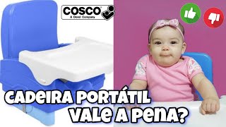 RESENHA CADEIRA DE ALIMENTAÇÃO PORTÁTIL COSCO SMART [upl. by Vinay]