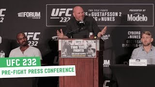 UFC 232 Jones vs Gustafsson  Full Pre Fight Press Conference [upl. by Ashling868]