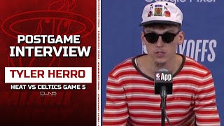 Tyler Herro CREDITS Celtics quotThey outplayed usquot  Heat Game 5 Postgame Interview [upl. by Isla777]