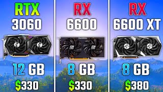 RTX 3060 vs RX 6600 vs RX 6600 XT  Test in 7 Games [upl. by Islehc]