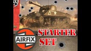 Airfix starter set A68221 SHERMAN FIREFLY TRIBUTE BUILD [upl. by Karlee605]