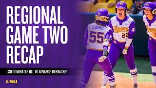 LSU Softball Baton Rouge Regional Game Two Recap [upl. by Gaidano]