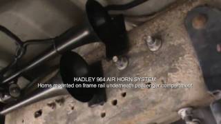 HADLEY BULLY AIR HORNS INSTALLED ON FORD F350 [upl. by Marleah]