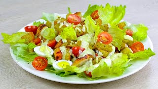 Салат ЦЕЗАРЬ Самый ПРОСТОЙ и ВКУСНЫЙ рецепт который можно приготовить в Домашних Условиях Caesar [upl. by Gwenora29]