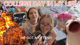 college day in my life FT BABY KITTEN [upl. by Puto687]