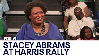 Stacey Abrams speaks at Kamala Harris Atlanta rally Were not going back  FOX 5 News [upl. by Sedberry]