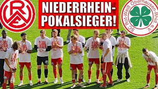 NIEDERRHEINPOKALSIEGER RWE gewinnt 30 gg RWO amp feiert während Spieler amp Uhlig verabschiedet werden [upl. by Ofella]