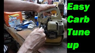 2 Cycle  2 Stroke Carburetor Tune Up  Adjustment  QUICK amp EASY [upl. by Cherice]