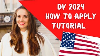 dv visa lottery 2024  How to apply TUTORIAL [upl. by Leasi346]