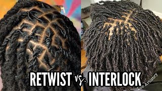 Interlocking vs Retwisting Locs PROS amp CONS  My Entire Experience [upl. by Hadden]