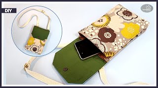 Easytomake mini crossbody bag  DIY Smartphone purse bag [upl. by Sagerman]