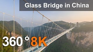 Zhangjiajie Glass Bridge China 360 aerial video in 8K [upl. by Yahiya900]