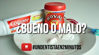 PASTA DE DIENTES  BICARBONATO DE SODIO ¿BUENO O MALO undentistaen2minutos [upl. by Pinto692]