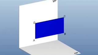 Orthographic Projection  Projection of planes 4411 [upl. by Libre]