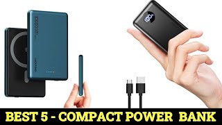 Top 5 Best Compact Power Bank Reviews 2024 [upl. by Nerfe]