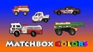 Matchbox Colors  Cars Trucks Vans Monster Trucks Fire and Rescue [upl. by Arreic]