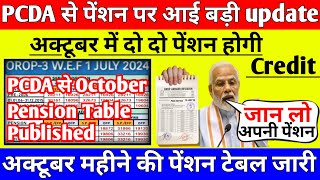 PCDA से पेंशन पर बड़ी updateअक्टूबर में दो दो पेंशन होगी Credit टेबल जारीorop latest update today [upl. by Bree373]