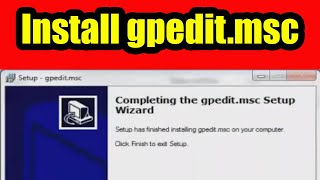 gpedit Missing  Install gpeditmsc Local Group Policy Editor For Windows [upl. by Elbys]